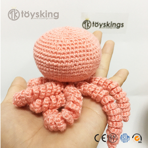 Peluche de <span class=keywords><strong>pieuvre</strong></span> au <span class=keywords><strong>Crochet</strong></span> en fil de coton et bambou, motif de poupée Amigurumi, vente en gros - Product Image 2