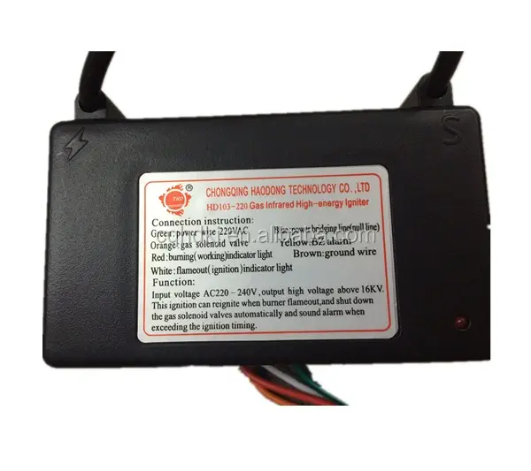 Controlador de queimador de gás infravermelho elétrica igniter pulso HD103-220