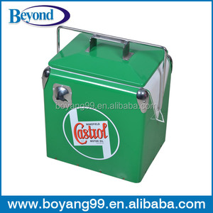13L buz Metal soğutucu kutu bahçe bira soğutucu kutu <span class=keywords><strong>Retro</strong></span> bira kovaları plaj soğutucu şişe açacak, bar aksesuarları