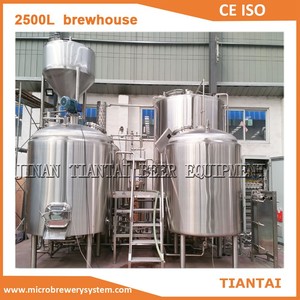 Tiantai 2500L Craft Four Vessel Bright Lager Beer Produce Costo de planta - Product Image 5