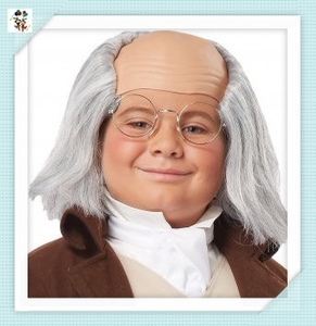 Disfraz de Benjamin Franklin para Fiesta Infantil, Pelucas de Disfraz, HPC-1259 - Product Image 2