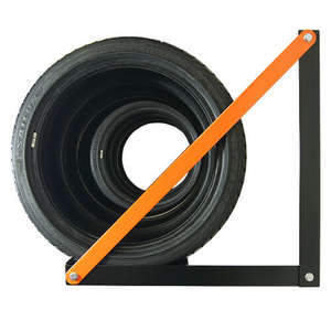 رف إطارات قابل للفصل وصديق للبيئة مع طلاء مسحوق للتخزين الموسمي للإطارات والعجلات - Product Image 3