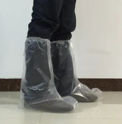PE/CPE/PP plastik tek kullanımlık su geçirmez ayakkabı/boot kapakları