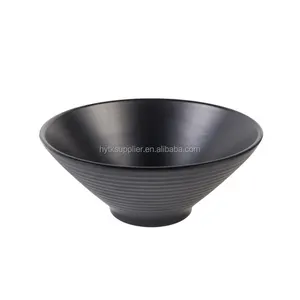 Biểu Tượng Tùy Chỉnh Melamine Noodle Bowls, Nhà Hàng Black Ramen Bowl