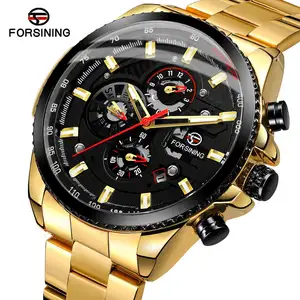 2024 Forsining Novos Relógios Automáticos Multifuncionais com Cronógrafo para Homens OEM