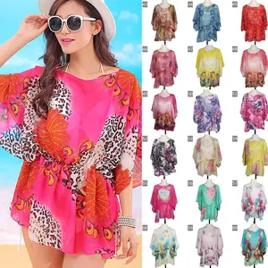 Hot Sale Wholesale Custom Summer Chiffon Beachwear 2018 Bikini Cover Up Sexy Beach Dress