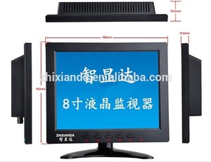 Caliente 1080p 8 ips pulgadas mini panel de la pantalla del monitor con vga/av/bnc/hdmi de entrada para pc, de la cámara - Product Image 1