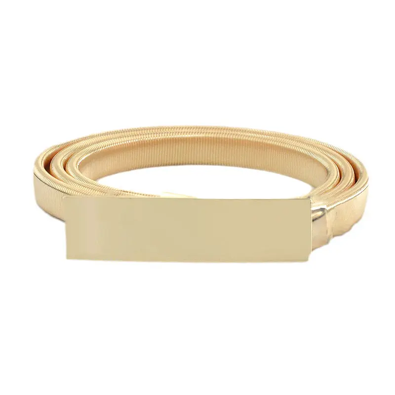 1.0cm width metal spring fancy belts,pin buckle belts,custom metal stretch belts