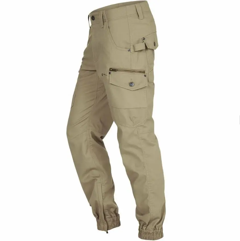 Cotton spandex stretchable cargo pants mens