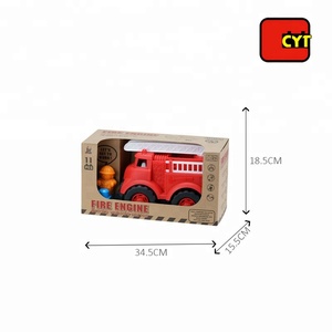 <span class=keywords><strong>Los</strong></span> niños juegan bajo techo ladrillo de dibujos animados juguete camión de bomberos con 11 unids - Product Image 6