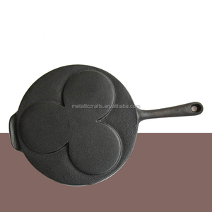 Poêle à crêpes adaptée à toutes les cuisinières et cuisinière à induction, poêle à crêpes Silver Dollar Grill Blini, poêle à œufs à gâteau 3 moules - Product Image 5