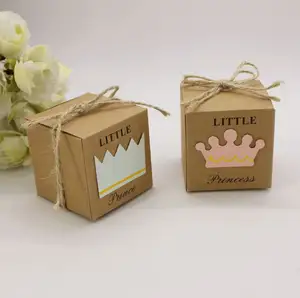 Kraft Paper Gift Box Candy Boxes Baby Shower Decorations Wedding Favors and Gifts Box for Guests