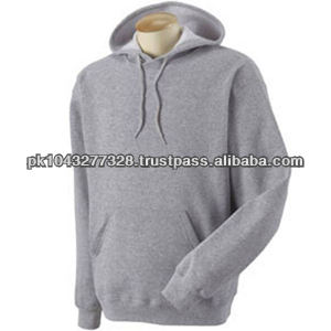 Men's Gray Hoodie & <b>Sweatshirt</b> Winter Season Made of Polyester/Cotton <b>Plain</b> Dyed Technique Design with Hood - Product Image 1
