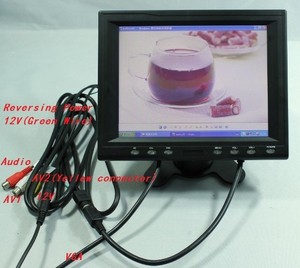 8 pulgadas 800*600 monitor lcd VGA + 2AV (PAL/NTSC) + entrada de audio para coche marcha atrás CCD - Product Image 2