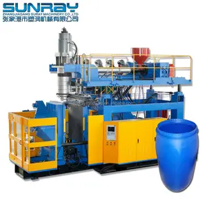Plastik kalıpta şişirme makinesi Hdpe 120 litre davul/160l varil ekstrüzyon şişirmeli kalıp makinesi mavi davul