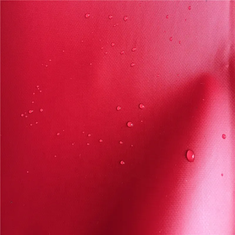 Pabrik grosir 420D dilapisi PVC merah Oxford tahan air luar tenda bagasi kain