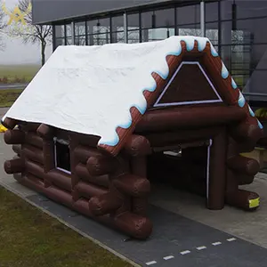 bespoke pattern realistic inflatable santa house inflatable santa grotto for Christmas