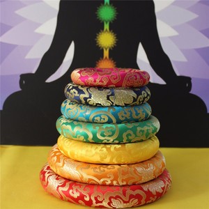HM-cuenco de meditación tibetana, con cojín de seda y Mazo, para cantar - Product Image 6
