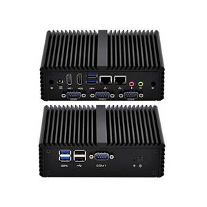 Barato Dual LAN 4 COM 2 HD Video puertos USB 12 V perro <span class=keywords><strong>reloj</strong></span> Core i5-4200U Dual Core Ubuntu sin ventilador X86 Mini PC - Product Image 1