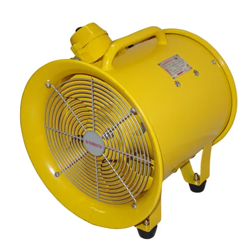 Kipas Angin 12 "ATEX 300Mm Mine, Portabel Aliran Axial Knalpot Peniup Ventilasi Ex Nilai Elektrik Tahan Ledakan Kipas Ventilasi