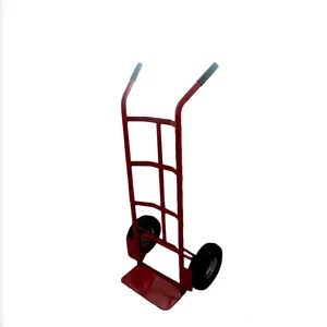 Stainless steel heavy duty two wheel red hand truck trolley