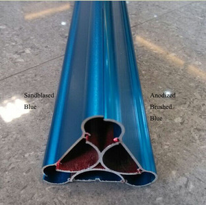 Wahou !! Revêtement en poudre, profil de rail de placard en aluminium couleur chêne, profil en aluminium décoratif finition bois anodisé brossé - Product Image 2