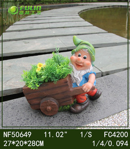Nain de <span class=keywords><strong>Jardin</strong></span> Personnalisable sur Ornement de Moto Pots de Fleurs en Résine avec Base en Marbre Statues en Polyrésine - Product Image 2