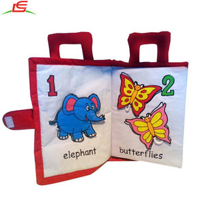2018 nuevo diseño primera aprender <span class=keywords><strong>a</strong></span> contar number actividad juguete de peluche de juguete mi libro quiet tela - Product Image 2