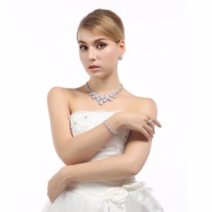 LUOTEEMI — parure de bijoux de mariage en Zircon, en forme de perle, ensemble pour les mariées, nouvelle collection, cadeau de luxe - Product Image 2