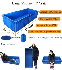 Shipping Plastic Crates Join Stackable Plastic Crates Durable Stackable Turnover Crate Heavy Duty Industrial Moving Plastic Box For Storage