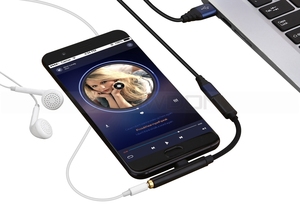 USB di Tipo <span class=keywords><strong>C</strong></span> a <span class=keywords><strong>Aux</strong></span> 3.5mm Jack Per Cuffie Adattatore Audio e Caricatore per Letv Xiaomi - Product Image 6