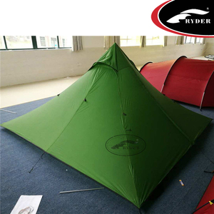 Tienda <span class=keywords><strong>de</strong></span> Campaña Piramidal Impermeable para 3 Estaciones, Tienda <span class=keywords><strong>de</strong></span> Campaña Tipi Ultraligera <span class=keywords><strong>de</strong></span> Nailon Doble Siliconizado 20D para Montañismo y Senderismo - Product Image 2