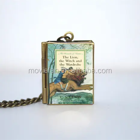 The Chronicles of Narnia Book Locket Necklace, BRONZE tone VISION 7