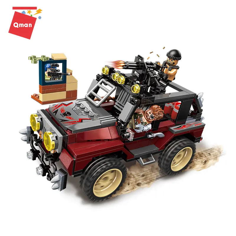 Qman jeeps 307 piezas de bloques conjunto de bloques de <span class=keywords><strong>construcción</strong></span> de coche para los niños de más de 6 años de niño