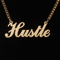 Bijoux en acier inoxydable plaqué or pour femmes, cadeau personnalisé, lettre initiale personnalisée, Logo, nom, collier ras du cou