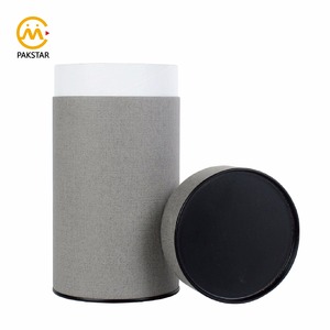 Tamaño personalizado de textura de tela de papel de comida grado té ronda de cartón caja de cilindro con papel de aluminio - Product Image 4