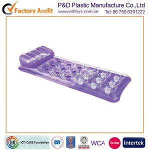 EN71 6P <span class=keywords><strong>PVC</strong></span> gonflable piscine flotteur 18 poches résistant à l'eau salon plage flotteur matelas pneumatique lit - Product Image 5