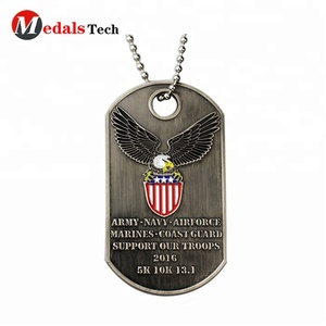 Personalizada logotipo en relieve personalizado baloncesto metal perro etiquetas - Product Image 6