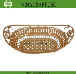 Venta al por mayor de cestas de almacenamiento tejidas de bambú con tapa y asas organizador de cocina de ratán barato decoración del hogar de Vietnam - Product Image 5