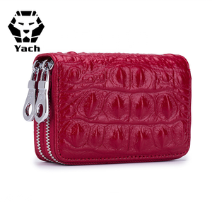 En gros personnalisé à la main en cuir <span class=keywords><strong>or</strong></span> noir coloré mode passeport porte-cartes à glissière porte-monnaie mini sac à main - Product Image 5