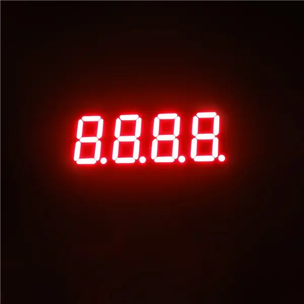 Super red 0.3 0.36 0.39 inch 4 digit 7 segment display for clock