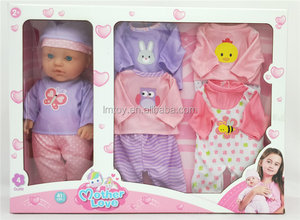 12" Plastic Kids <strong>Play</strong> DIY Cloth Changing Baby <strong>Doll</strong> With <strong>Doll</strong> Outfit - Product Image 2