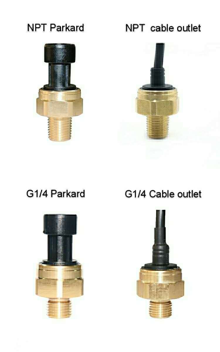 Alto sensor de cobre amarillo de la presión del rendimiento 0.5-4.5V para el gas de aceite del aire