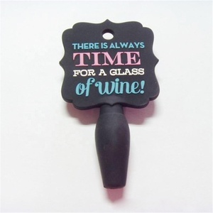 Original Manufacturer OEM Shapes Embossed Logo Food Grade Silicone Wine Bottle Stopper Plug Cork
