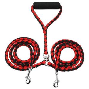 Correa Doble para Dos Perros, 120 cm, Trenzada, Antienredos, Acoplador de Correa Doble para Pasear y Entrenar Dos Perros - Product Image 3