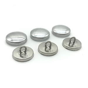 wholesale two part combined iron wire back round shank fabric cover button blanks