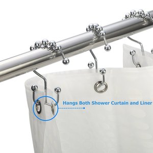 Anneau <span class=keywords><strong>Crochets</strong></span> de Rideau de Douche <span class=keywords><strong>pour</strong></span> Salle De Bain Douche Tringles à <span class=keywords><strong>Rideaux</strong></span> En Acier Inoxydable résistant à La Rouille En Métal Accessoires De Rideau - Product Image 5