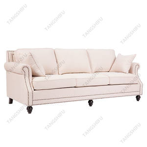 Alibaba — canapé en <span class=keywords><strong>lin</strong></span> <span class=keywords><strong>Beige</strong></span>, tissu au Design français, élégant et moderne, vente en gros, - Product Image 4