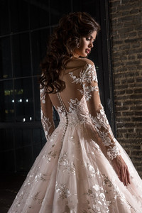 2023 abiti da sposa <span class=keywords><strong>abito</strong></span> da ballo in <span class=keywords><strong>Tulle</strong></span> abiti da sposa <span class=keywords><strong>con</strong></span> Appliques in pizzo <span class=keywords><strong>con</strong></span> perline abiti da sposa in pizzo <span class=keywords><strong>con</strong></span> fiori 3D a maniche lunghe - Product Image 2