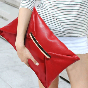 Pochette da sera per feste, buste <span class=keywords><strong>in</strong></span> vera <span class=keywords><strong>pelle</strong></span> con apertura a cerniera - Product Image 3